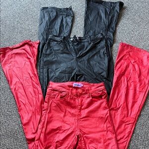 DEAL!! Edikted black and red flare pants.